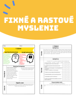 Aktivita - Rastové a fixné myslenie